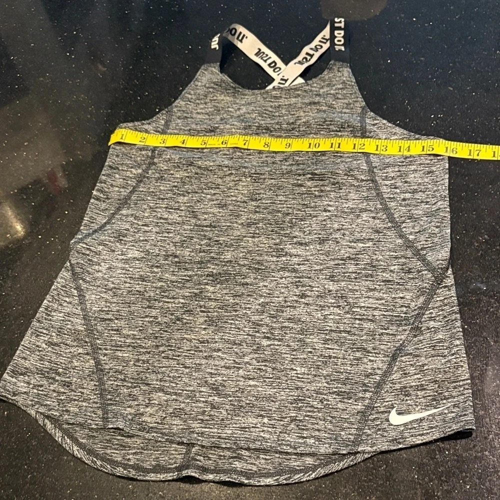 Nike Women's Black and White Tank Top